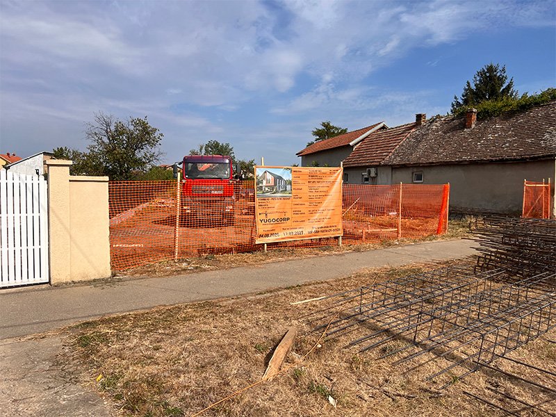 Izrada temelja stambenog objekta u Dobanovcima